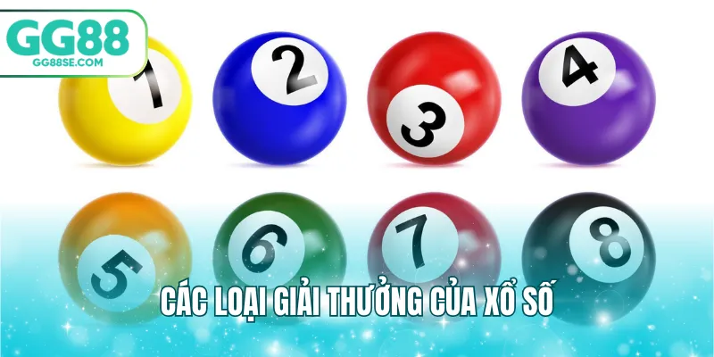 Các loại giải thưởng của xổ số